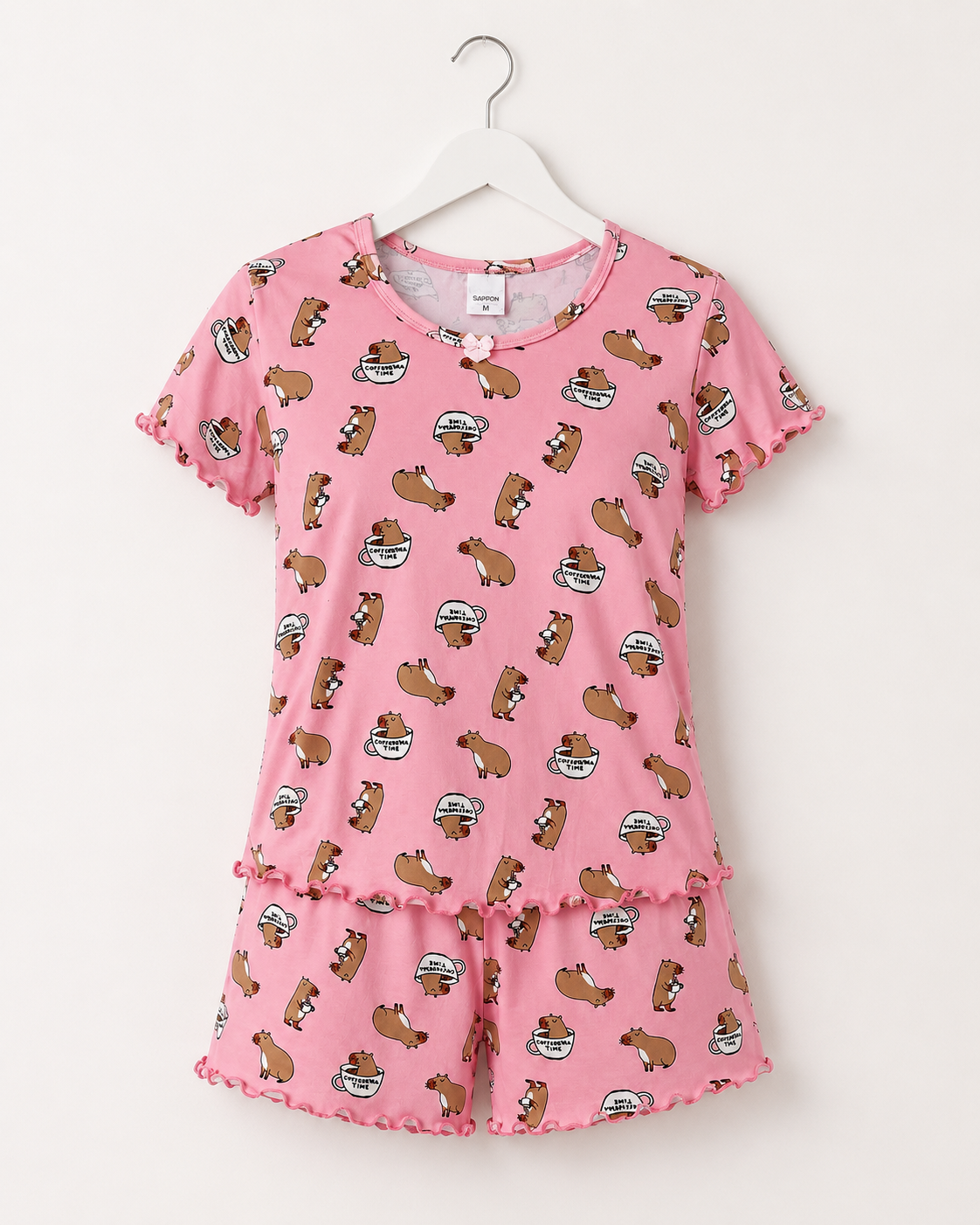 Conjunto Pijama Capivara Manga Curta