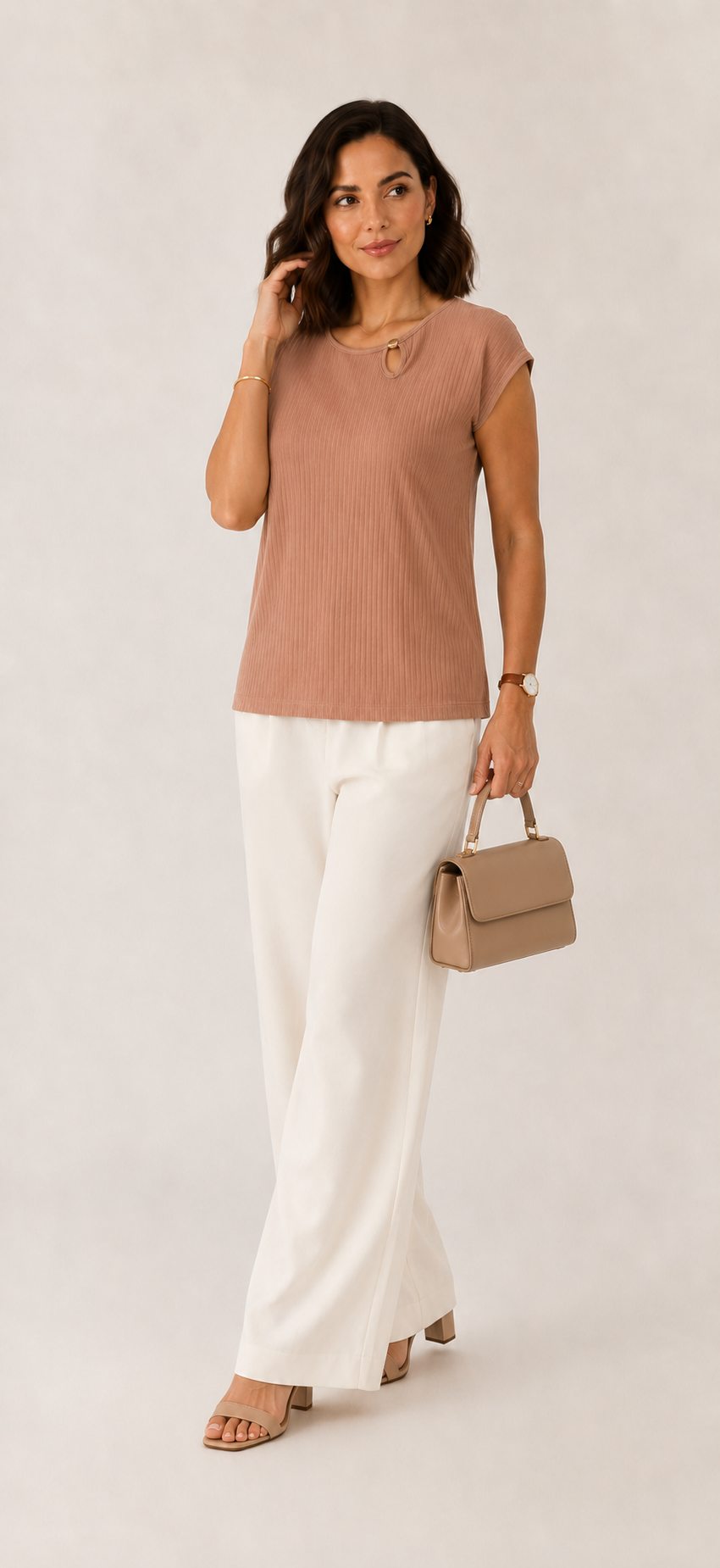 Blusa Gota Dourada Canelada Feminina