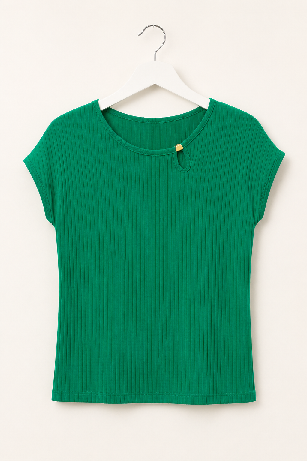 Blusa Gota Dourada Canelada Feminina