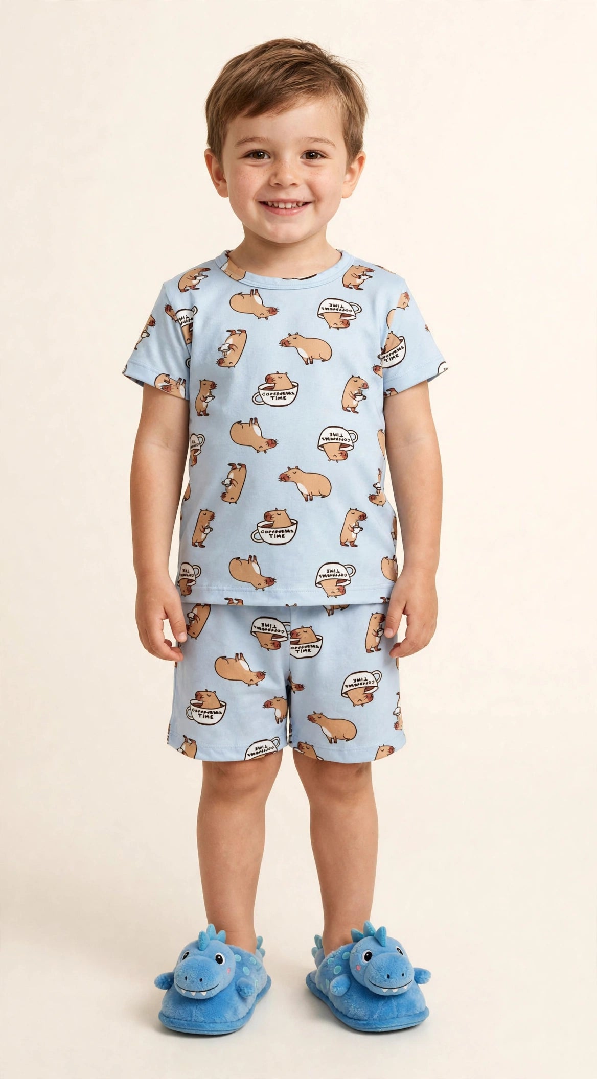 Pijama Infantil de Capivara Manga Curta