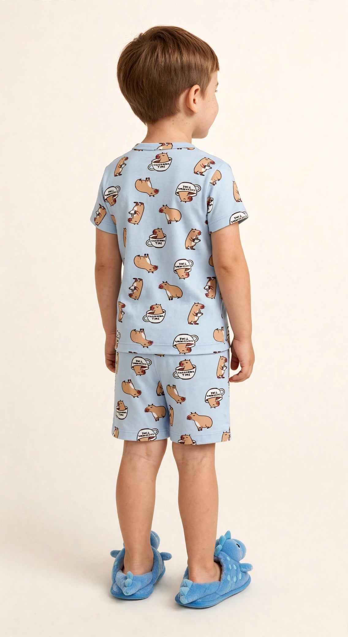 Pijama Infantil de Capivara Manga Curta
