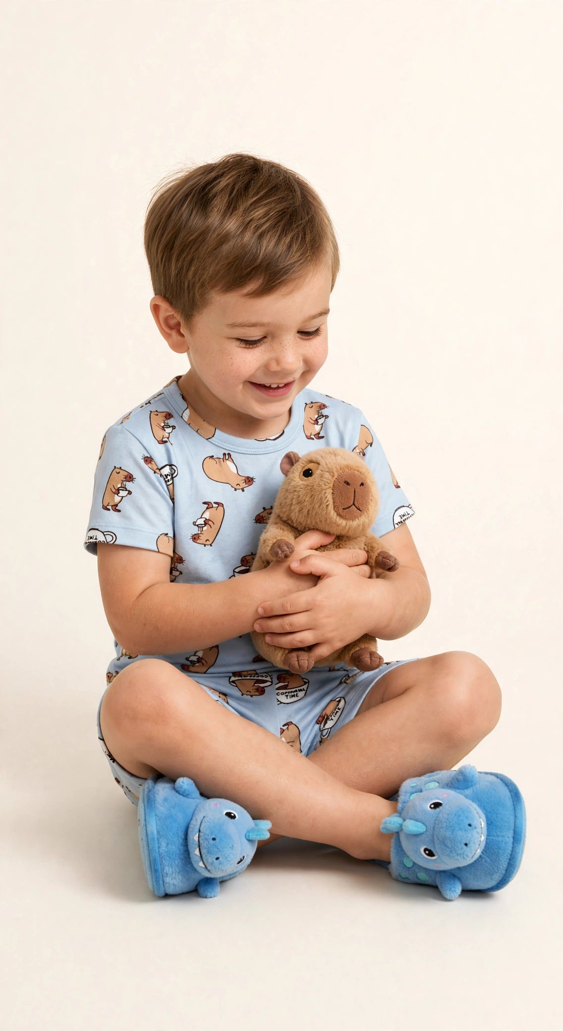Pijama Infantil de Capivara Manga Curta