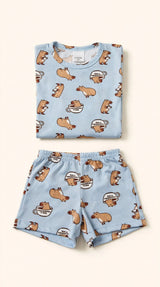 Pijama Infantil de Capivara Manga Curta