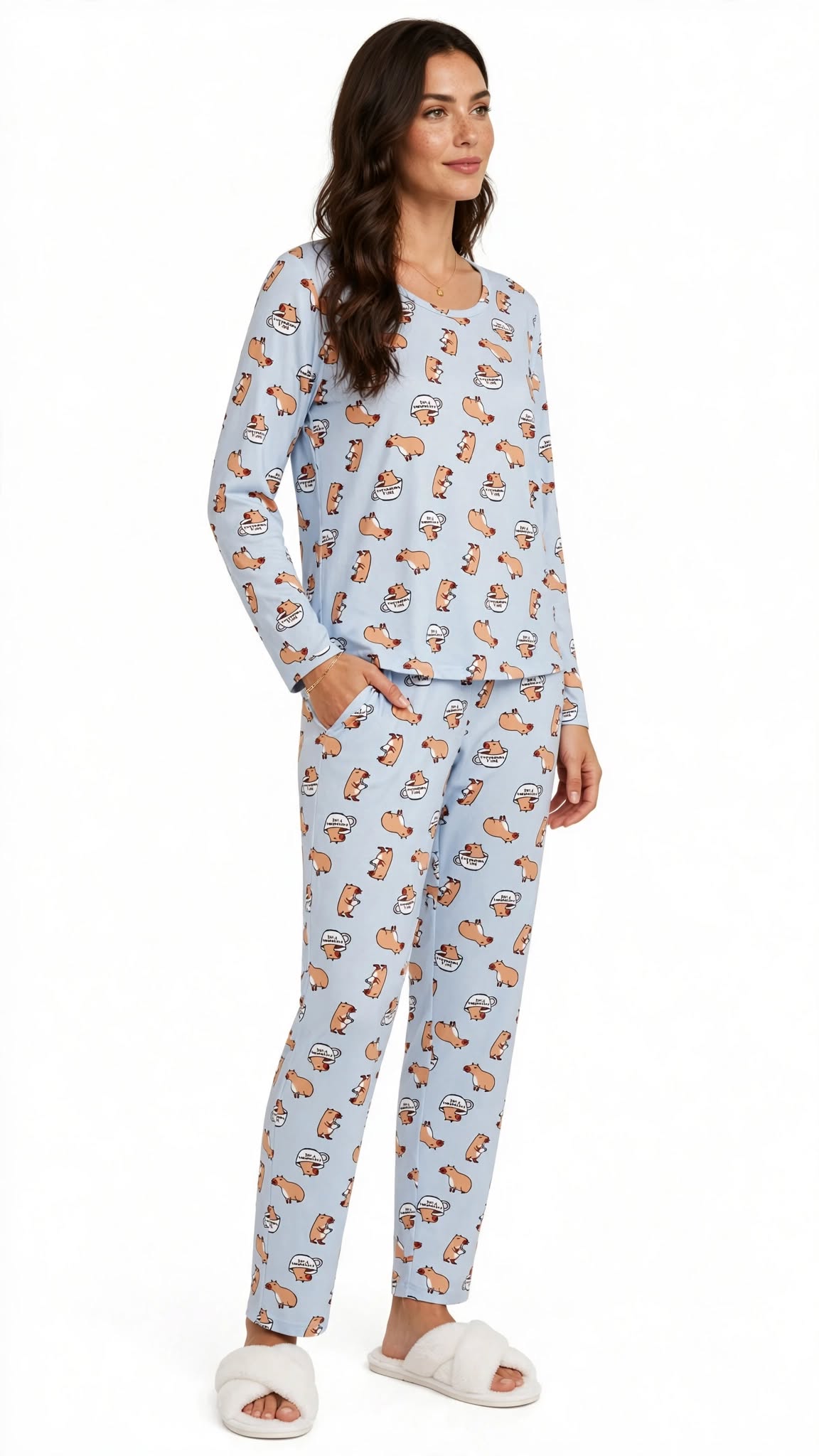 Conjunto de Pijama de Capivara Adulto