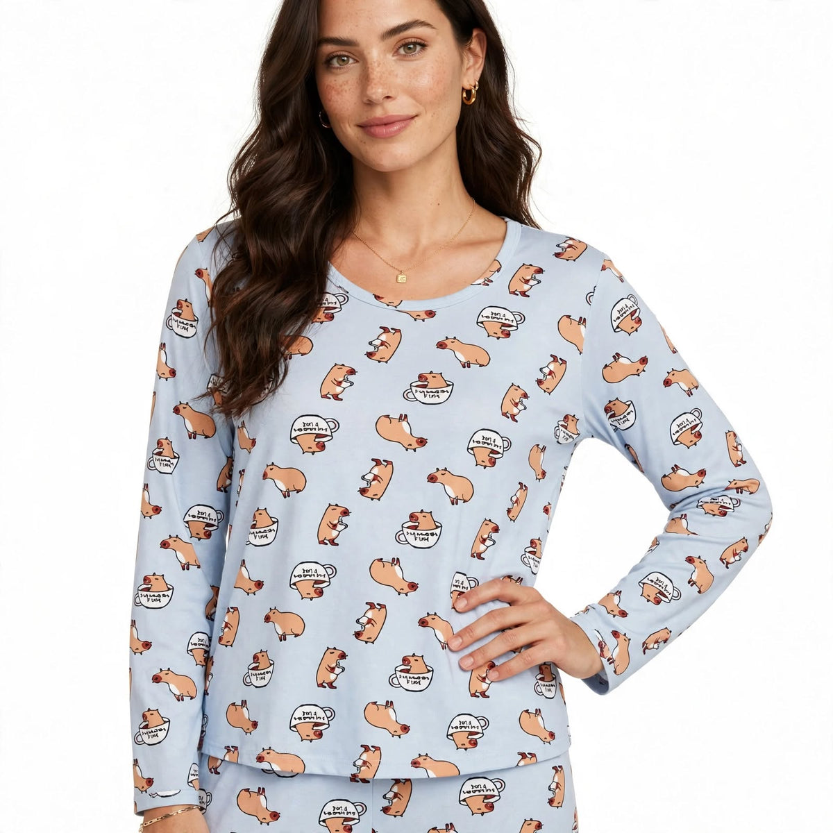 Conjunto de Pijama de Capivara Adulto